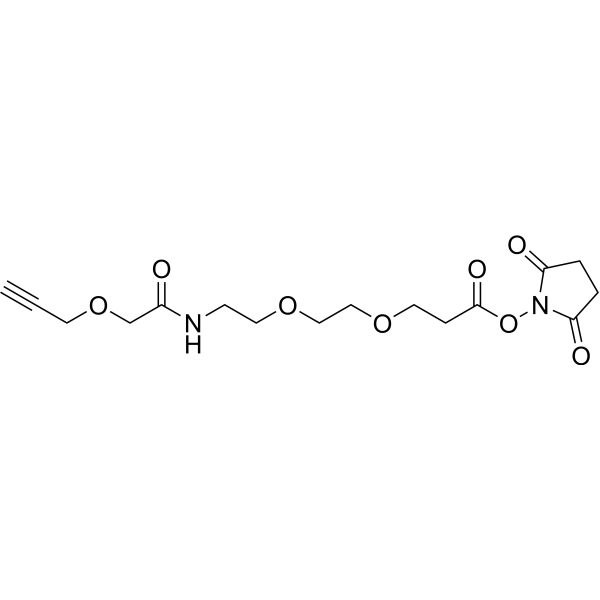 Propargyl-O-C1-amido-PEG2-C2-NHS ester 2101206-30-6